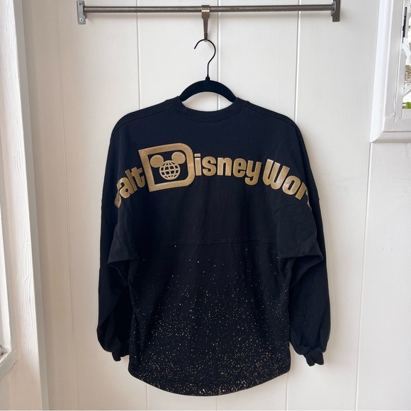 Disney World Spirit Jersey Adults Belle of the Ball Gold Black Dot Sparkle Sz XS - Picture 7 of 7